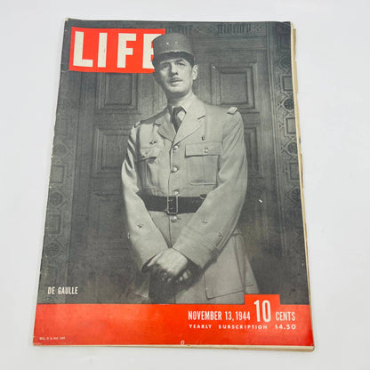 Life Magazine / November 13 1944 / General Charles De Gaulle / Philippines TD9