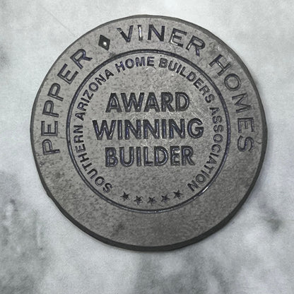 Vintage Printers Block Plate Pepper Viner Homes Award Winning Builder AZ SE844