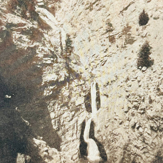 c1900 Stereoview Card Seven Falls Cheyenne Canyon Colorado