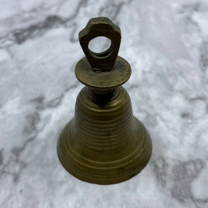 Vintage Ribbed Brass Bell of Sarna 2.5" India SA2