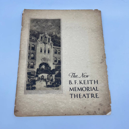 1928 The New B. F. Keith Memorial Theatre Program Joseph P. Kennedy TF9