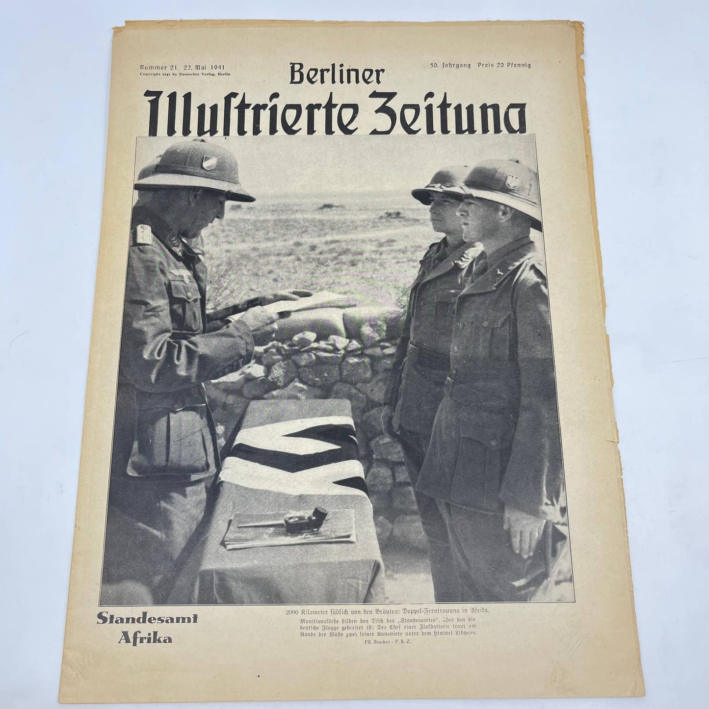 WWII Berliner Illustrated German Newspaper May 22 1941 FL3