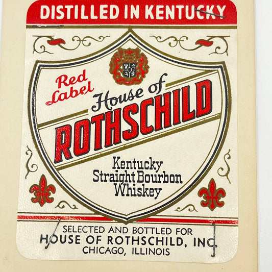 House of Rothschild Kentucky Bourbon Whiskey Label Chicago IL