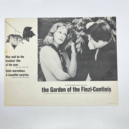 1970 THE GARDEN OF THE FINZI-CONTINIS Movie Lobby Card Sanda Berger 11x14” FL3