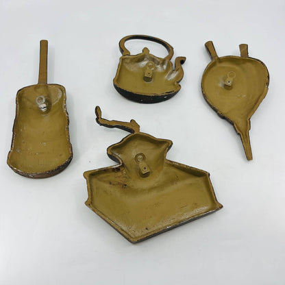 1960's MCM Lot of 4 Vintage Sexton Cast Metal Wall Hangers Early American TC8