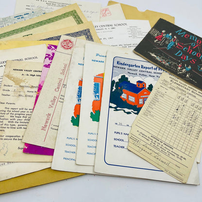 1950s - 60s Huge a lot Newark Valley School System Ephemera Awards Etc. NY TD8