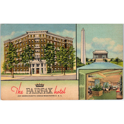 The Fairfax Hotel Washington D.C. Original Postcard P1-16