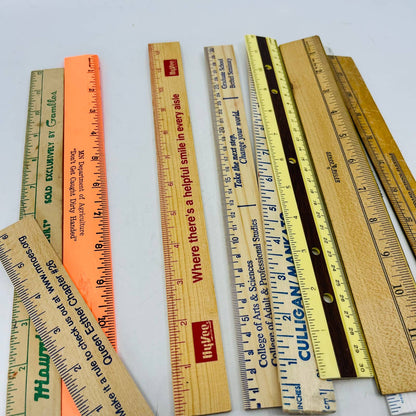 VTG Lot of 10 Advertising Rulers Minnesota Iowa Illinois TC4