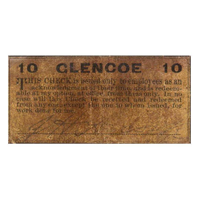 Antique Glencoe Chit Set of 2 - Denoting Hours of Work to Redeem for Pay SE4