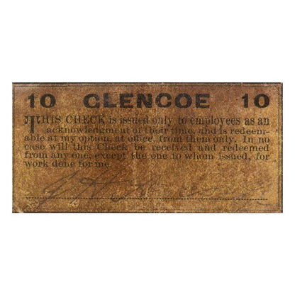 Antique Glencoe Chit Set of 2 - Denoting Hours of Work to Redeem for Pay SE4