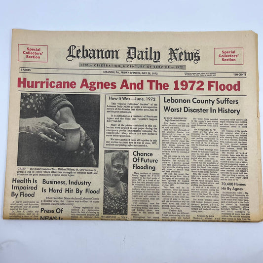 1972 July 28 Lebanon Daily News Hurricane Agnes and the 1972 Flood TH6