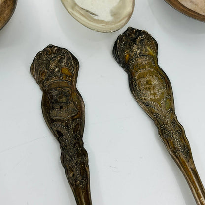 Antique WM Rogers State Souvenir Spoons Eagle Silver Plate Lot of 19 TD2