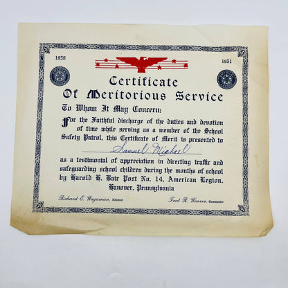 1950s Award Merit Lot of 3 Samuel Michael Hanover York County PA D2