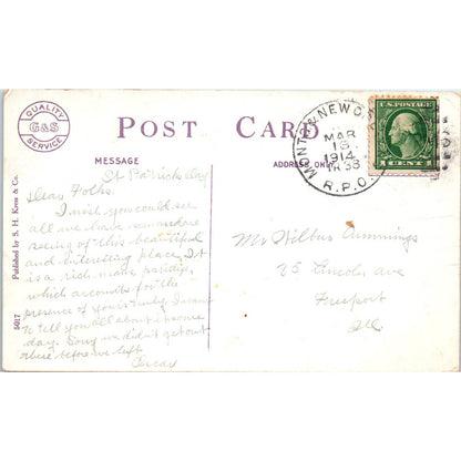 Lee Monument at Lee Circle New Orleans LA 1914 Original Postcard TJ9-P2