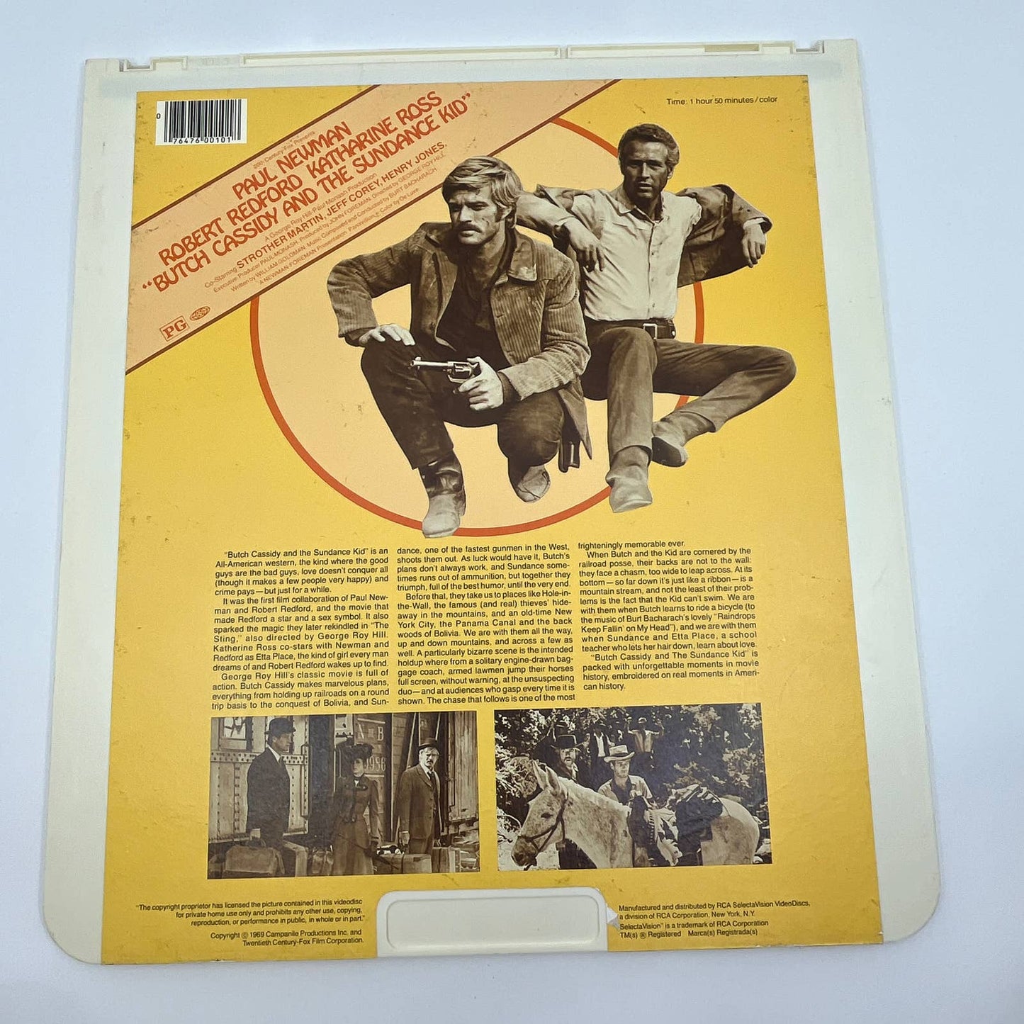 Butch Cassidy and the Sundance Kid RCA SelectaVision - CED VideoDisc TG2