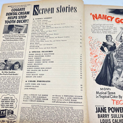 Screen Stories Magazine April 1950 Cheaper By The Dozen Clifton Webb Bates TC6