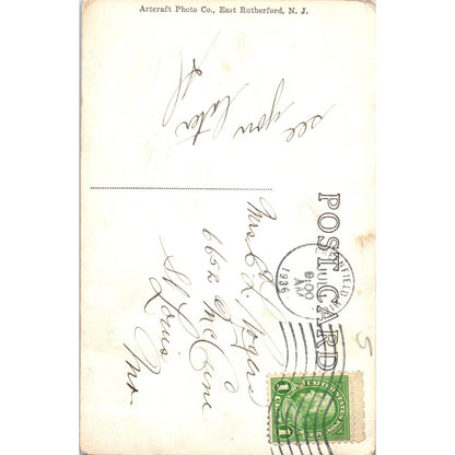 Antique Postcard Gog and Magog Sir John Bennett's Jewelry Shop Dearborn MI SE8