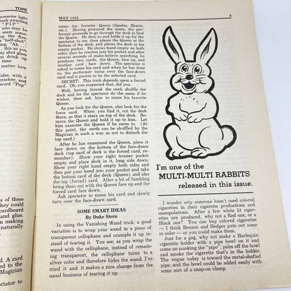 1955 May - Tops Magazine of Magic - Tricks Magicians TF7