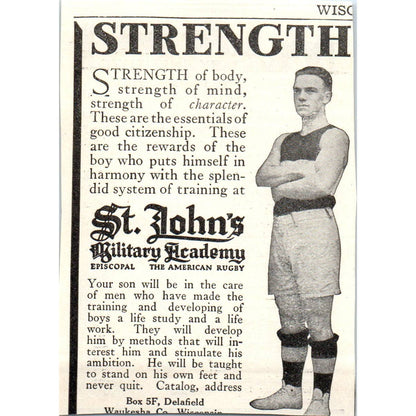 c1920 Harper's Magazine Ad Miami Military Institute Col. Orvon Graff Brown EA3-4