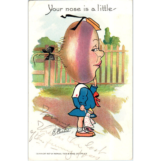 Vegetable People Nose Turnip E. Curtis Raphael Tuck Original Postcard P2-12