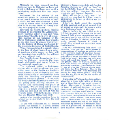 The Congressional Record Apr 25 1967 George McGovern Address on Vietnam B13