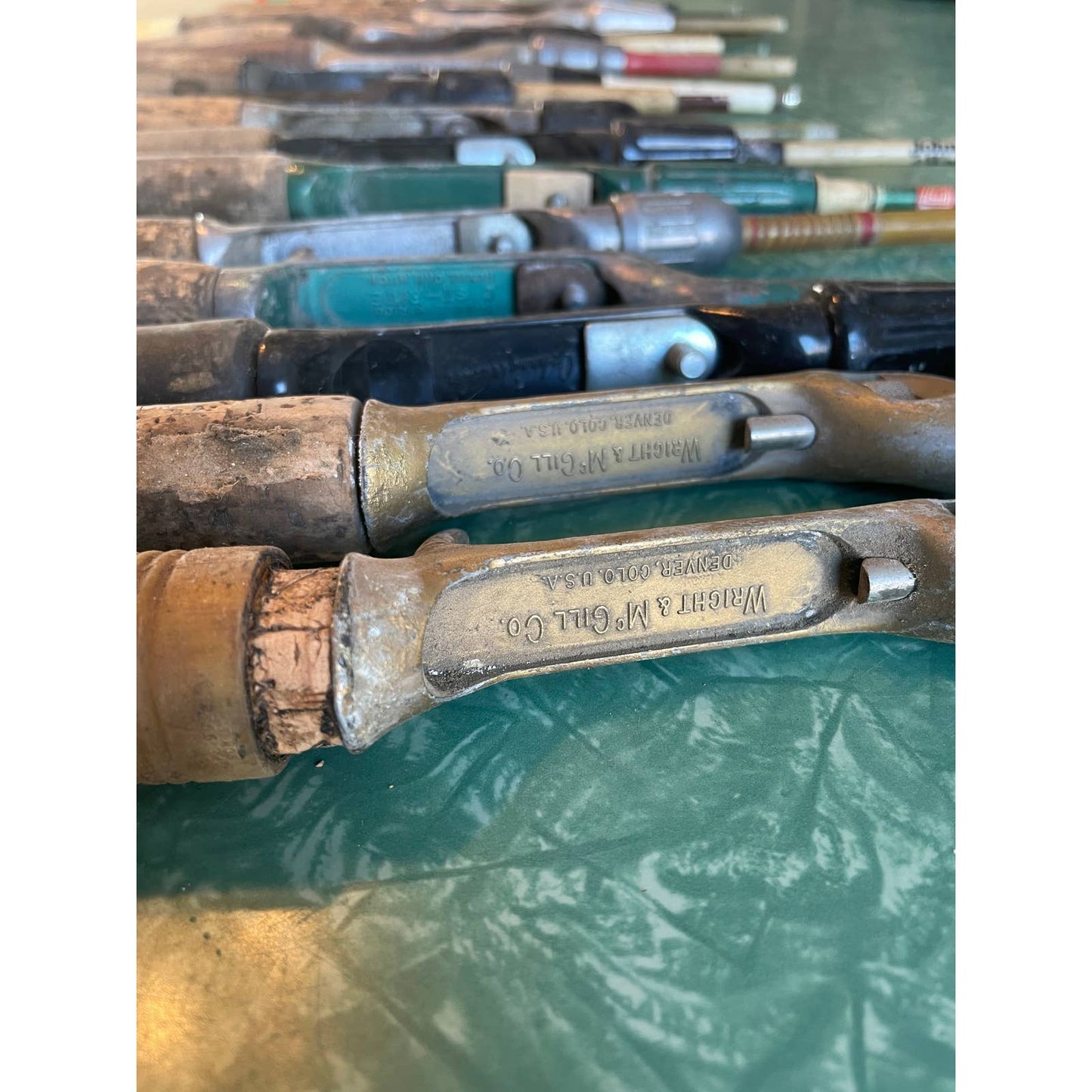 Huge Lot of Vintage Fishing Rod Pole Handles Johnny Walker, War Eagle, Actionrod