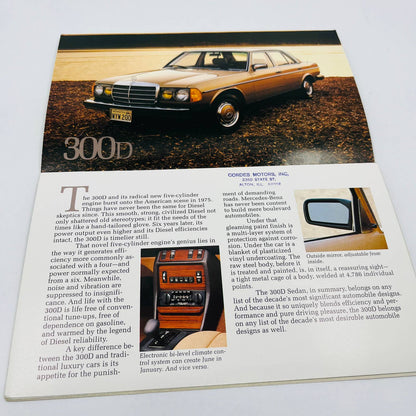 1981 Mercedes-Benz Sales Brochure 240D 280E 200CE 300D 300CD 300TD 300SD SEL BA1