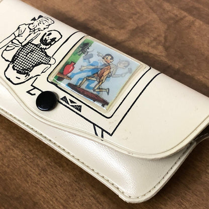 1950s Children’s Lenticular Eyeglasses Case Pinocchio Hammering Cricket Graphic
