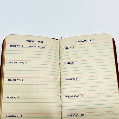 1952 American Legion Auxiliary Department of Ohio Daily Planner Pocket Book SD3