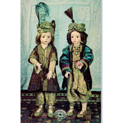 French Bisque Twin Dolls Museum of Old Dolls & Toys Winterhaven FL Postcard PB8
