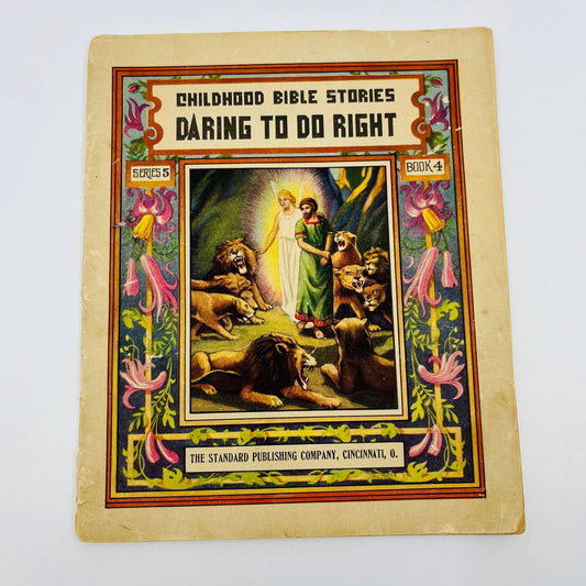 c1920 Art Nouveau Childhood Bible Stories - Daring to Do Right TD5