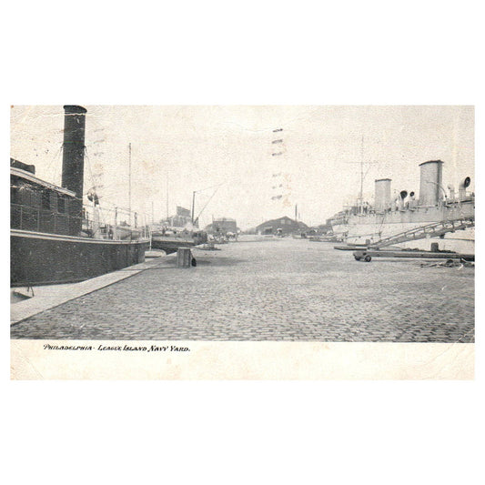 League Island Navy Yard Philadelphia 1912 - Original Postcard TJ8-5