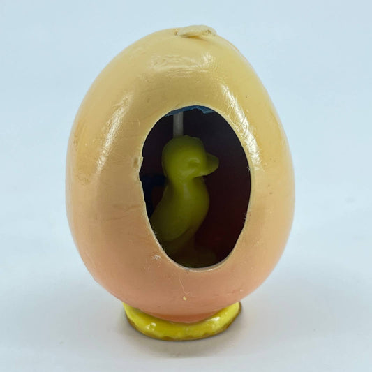 1950s Gurley Novelty Candle PEEK-A-BOO EGG Baby Chick Peach Ombré SC8