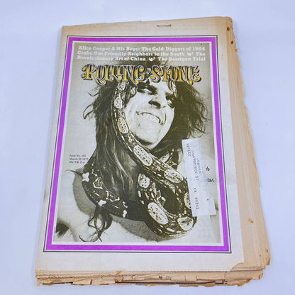 Rolling Stone Magazine #105 Mar 30 1972 Alice COOPER Jackie Lomax Mao TF8