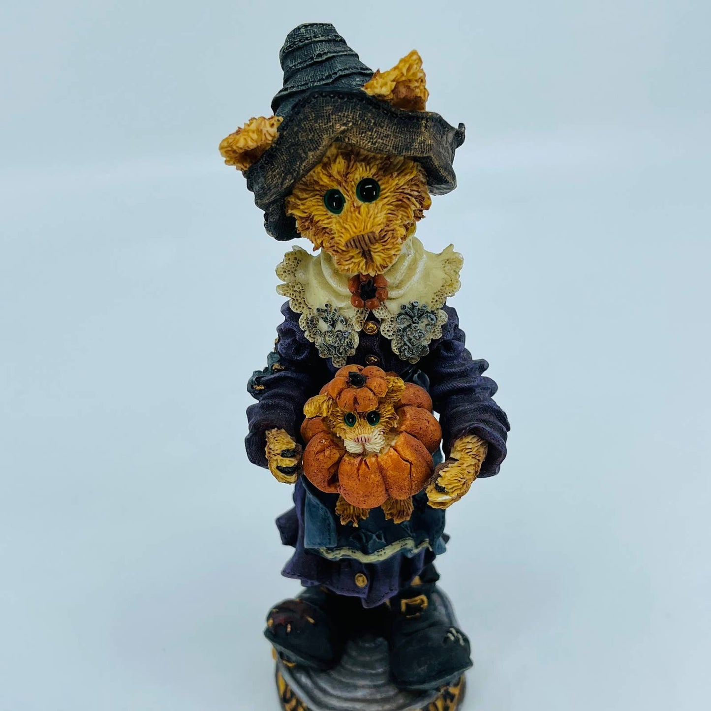 BOYDS Bears & Friends #2866 PURRSCILLA GIVE THANKS 1996 Pumpkin Thanksgiving TB8