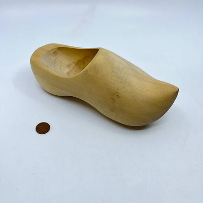 Vintage Solid Wood Carved Dutch Clog 8” Wooden Shoe Factory Holland MI TE5