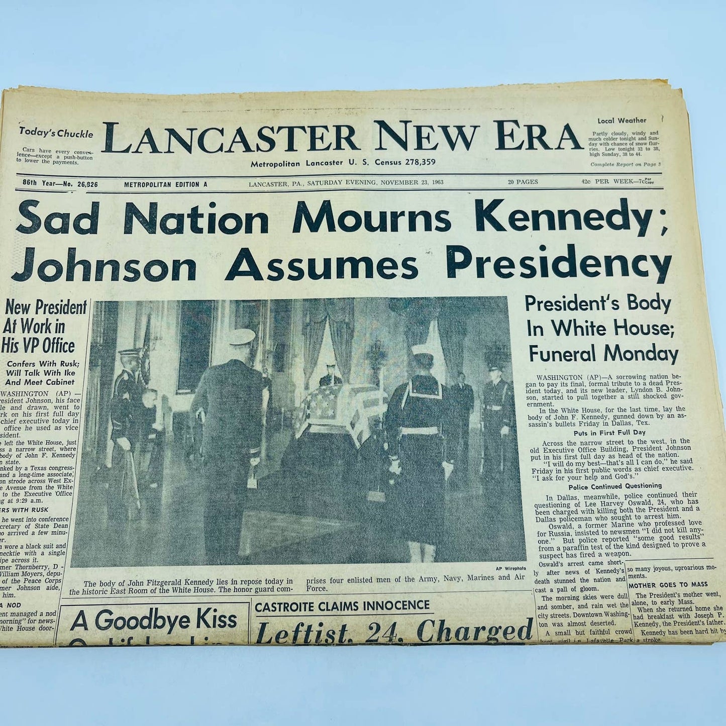 1968 RFK Robert F. Kennedy Assassination Lot of 2 Newspapers Harrisburg PA BA1