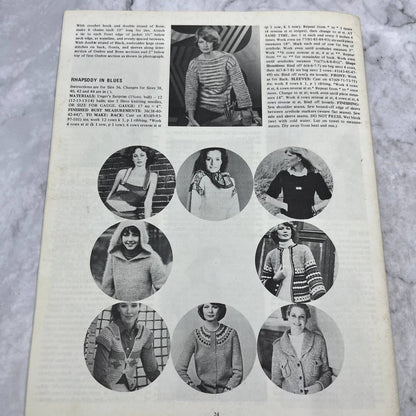 1977 Good Housekeeping Dazzling  Sweaters To Knit or Crochet Pattern Book TJ3