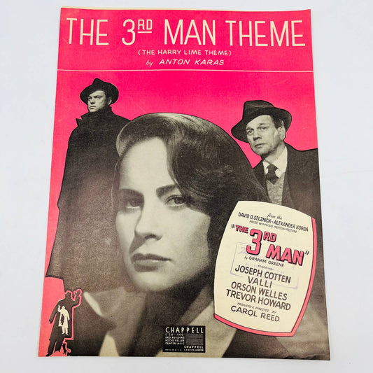 1949 The 3rd Man Harry Lime Theme Anton Karas Orson Welles Sheet Music