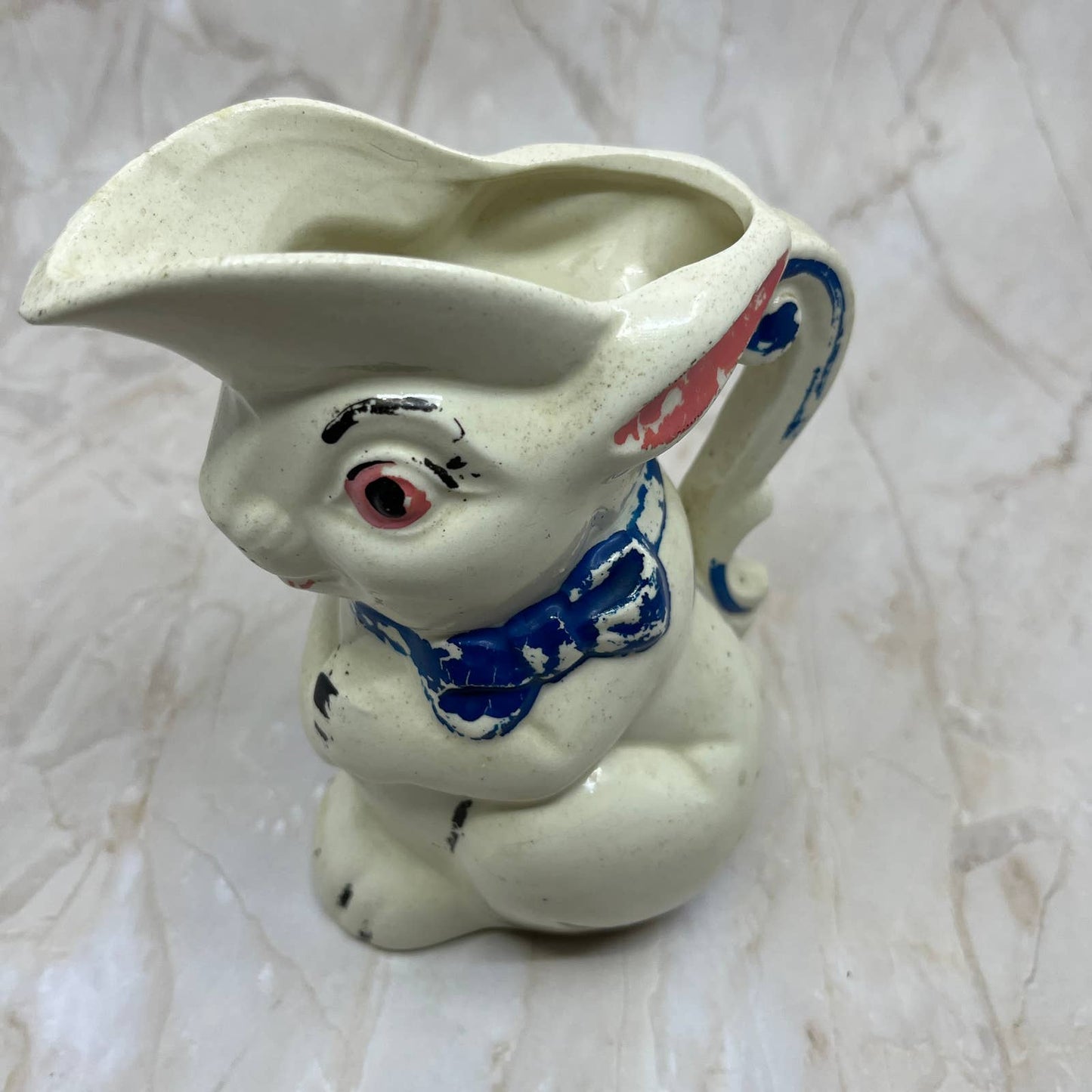 Vintage Rabbit McCoy Ceramic Pitcher Easter Anthropomorphic Creamer 6” TJ1