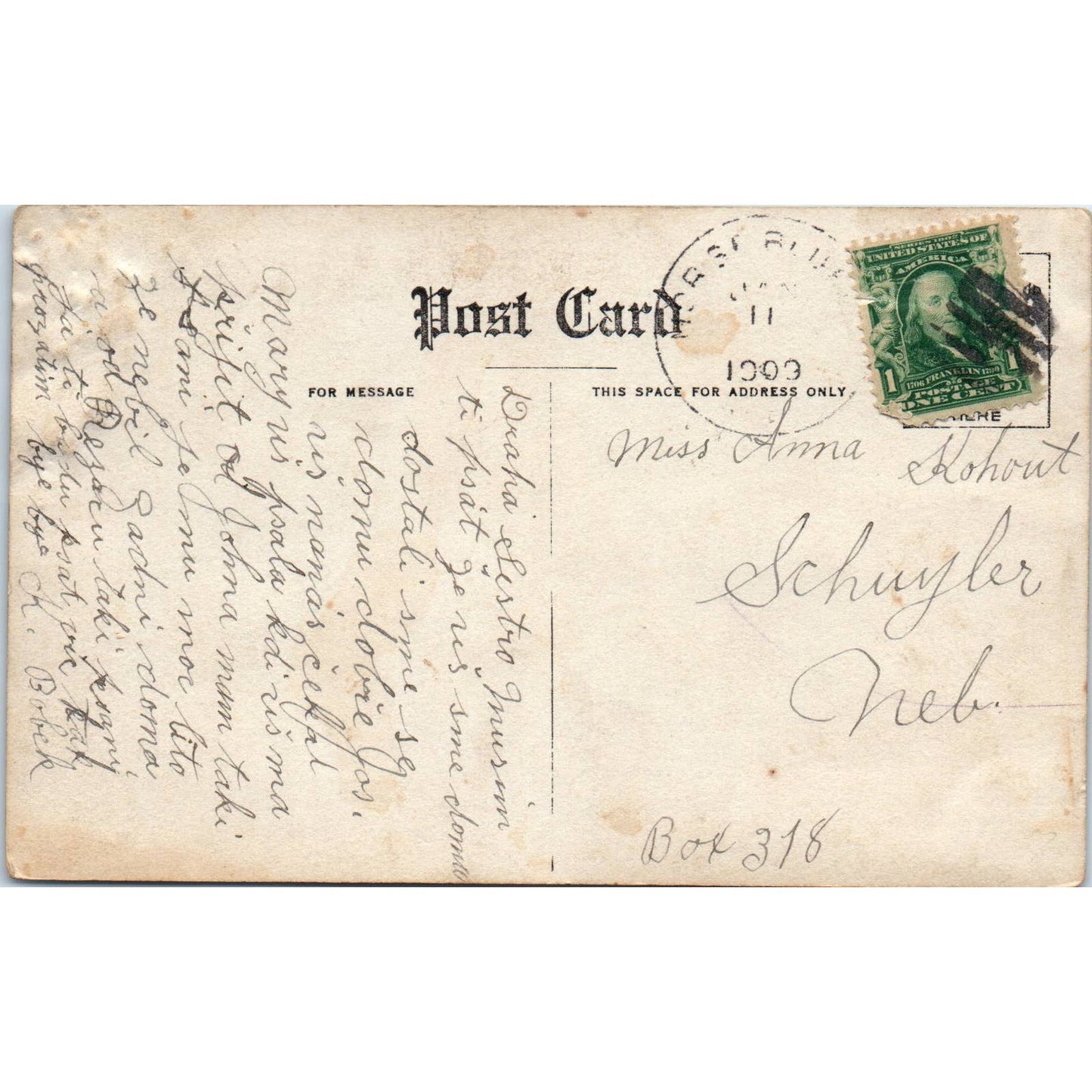 Antique Postcard RPPC Farmers Outside Collapsed Building in Nebraska SE8