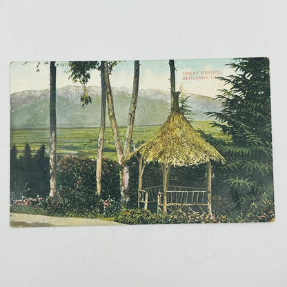 1910 Postcard Gazebo Hut Mountains Smiley Heights Redlands California PA8