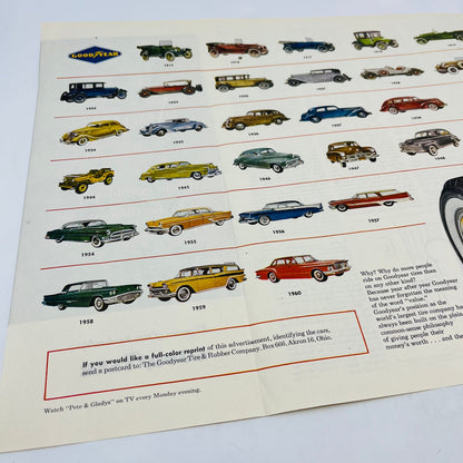 1961 Goodyear Fold Out Original Print Ad SF6-11