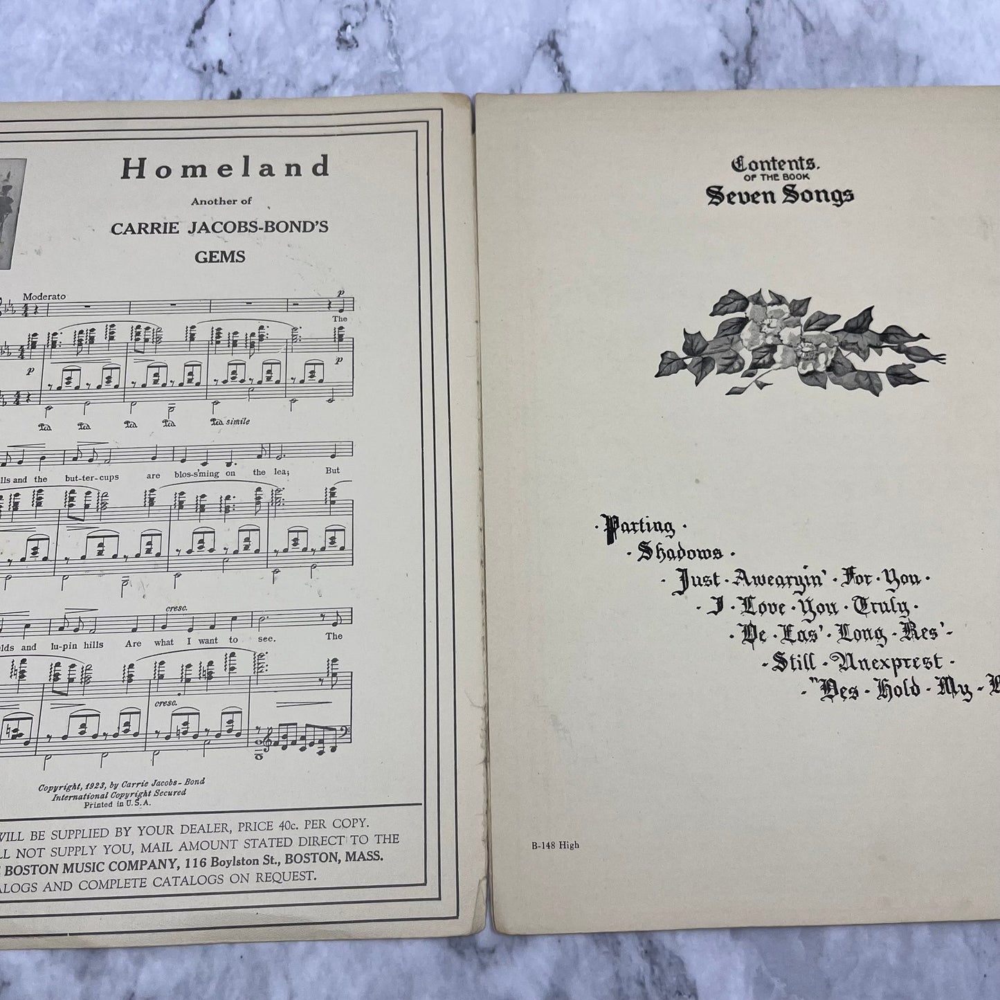 I Love You Truly Vtg Sheet Music From Seven Songs Carrie Jacobs Bond V42-4-2