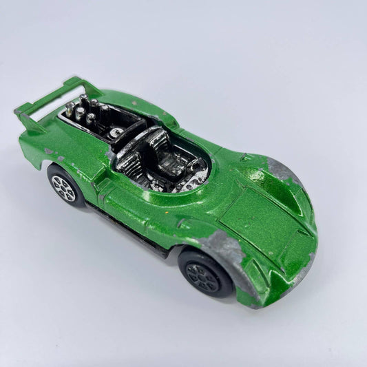 1970's Tootsie Toy Porsche Racecar - Green - Pressed Steel - Diecast SD1