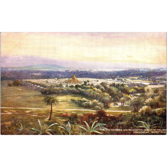 The 450 Pagodas at Mandalay Burma Raphael Tuck Original Postcard TK1-P1