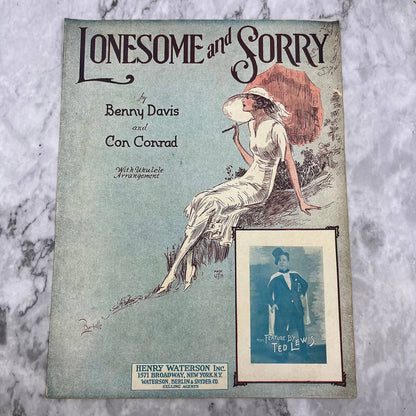 1926 SHEET MUSIC "LONESOME AND SORRY" Benny Davis Con Conrad TH1