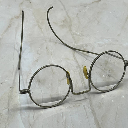 c1910 Round Eyeglasses Etched Chester W. Gaskell Optician St. Paul MN TC5-S1