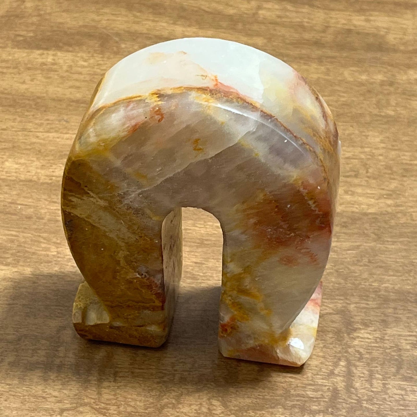 Stone Paperweight Horseshoe ONYX MARBLE Desk Pencil Pen Holder Shape 3x4 TG5