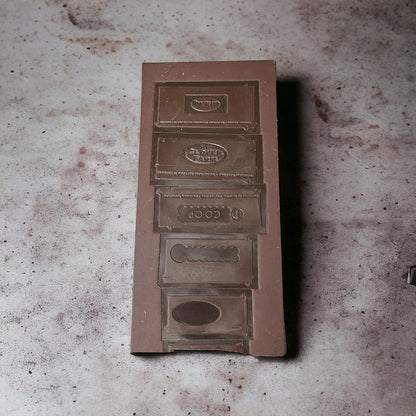 Vintage Newspaper Ad Printing Plate Flong Superior, Rice lake WI Norway MI TC9-2